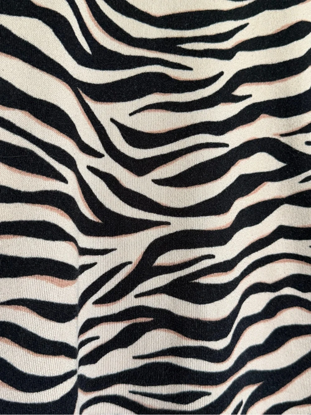 kate spade Pink and Black Zebra Stripe Long Sleeve Top